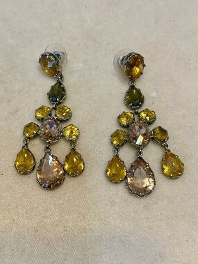 Vintage Rhinestone Chandelier Earrings
